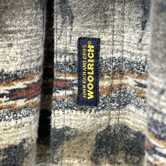 Vtg 90s Woolrich Moose & Bear Flannel‎ Shirt Mens XL Hunting Western Long Sleeve - Picture 5 of 11